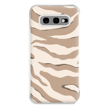 Neutral Tiger Print  Phone Case for Galaxy S10e