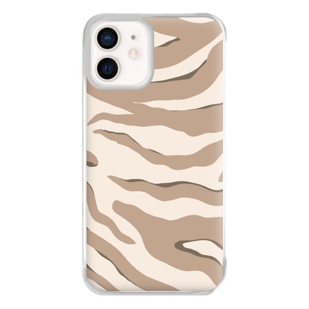 Neutral Tiger Print  Phone Case for iPhone 13 Mini