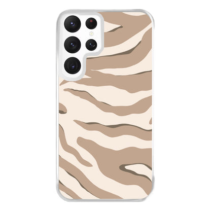 Neutral Tiger Print  Phone Case for Galaxy S22 Ultra