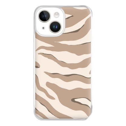 Neutral Tiger Print  Phone Case for iPhone 14