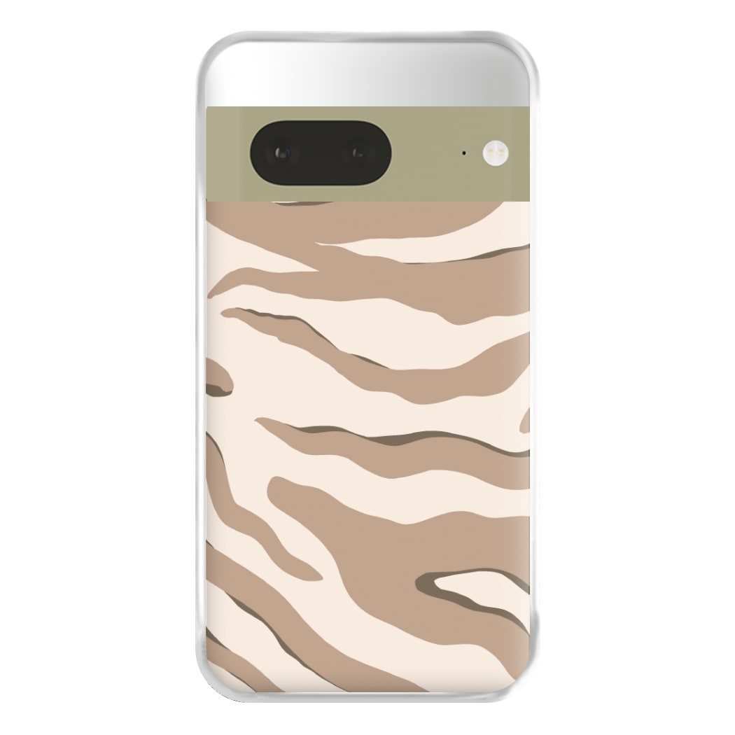 Neutral Tiger Print  Phone Case for Google Pixel 7a