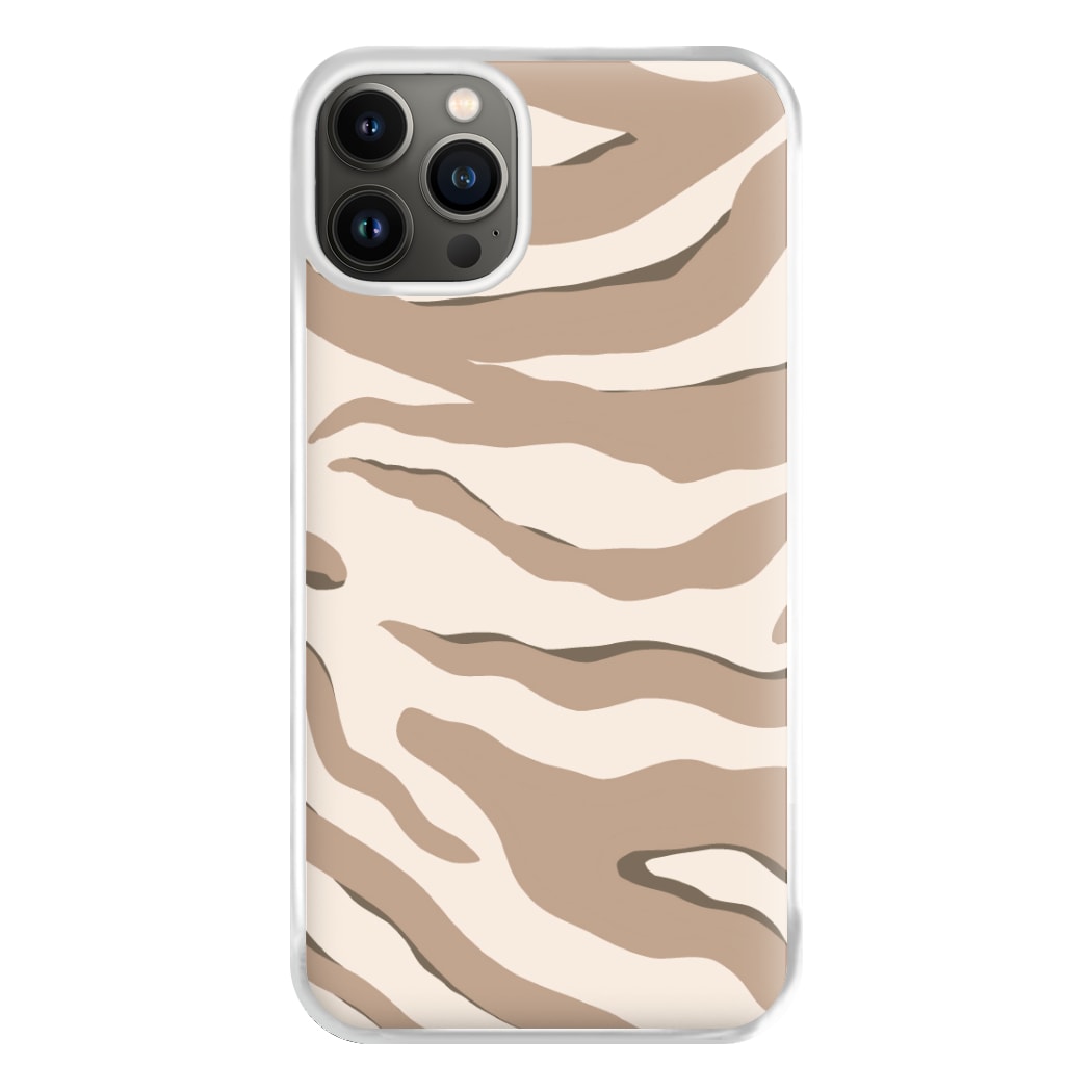 Neutral Tiger Print  Phone Case for iPhone 13