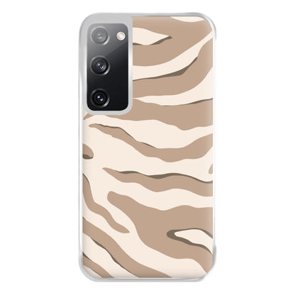 Neutral Tiger Print  Phone Case for Galaxy S20