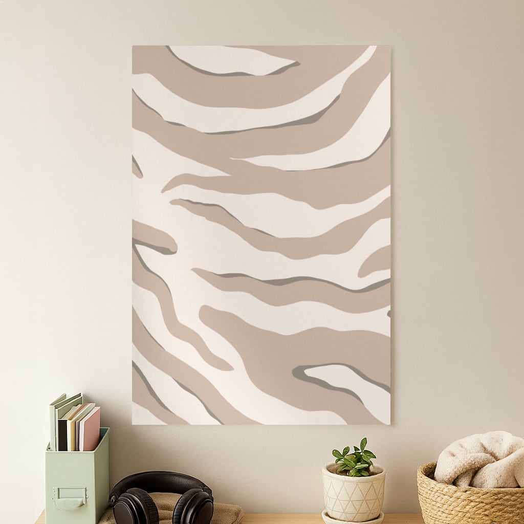 Neutral Tiger Print  Poster