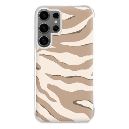 Neutral Tiger Print  Phone Case for Galaxy S24 Ultra