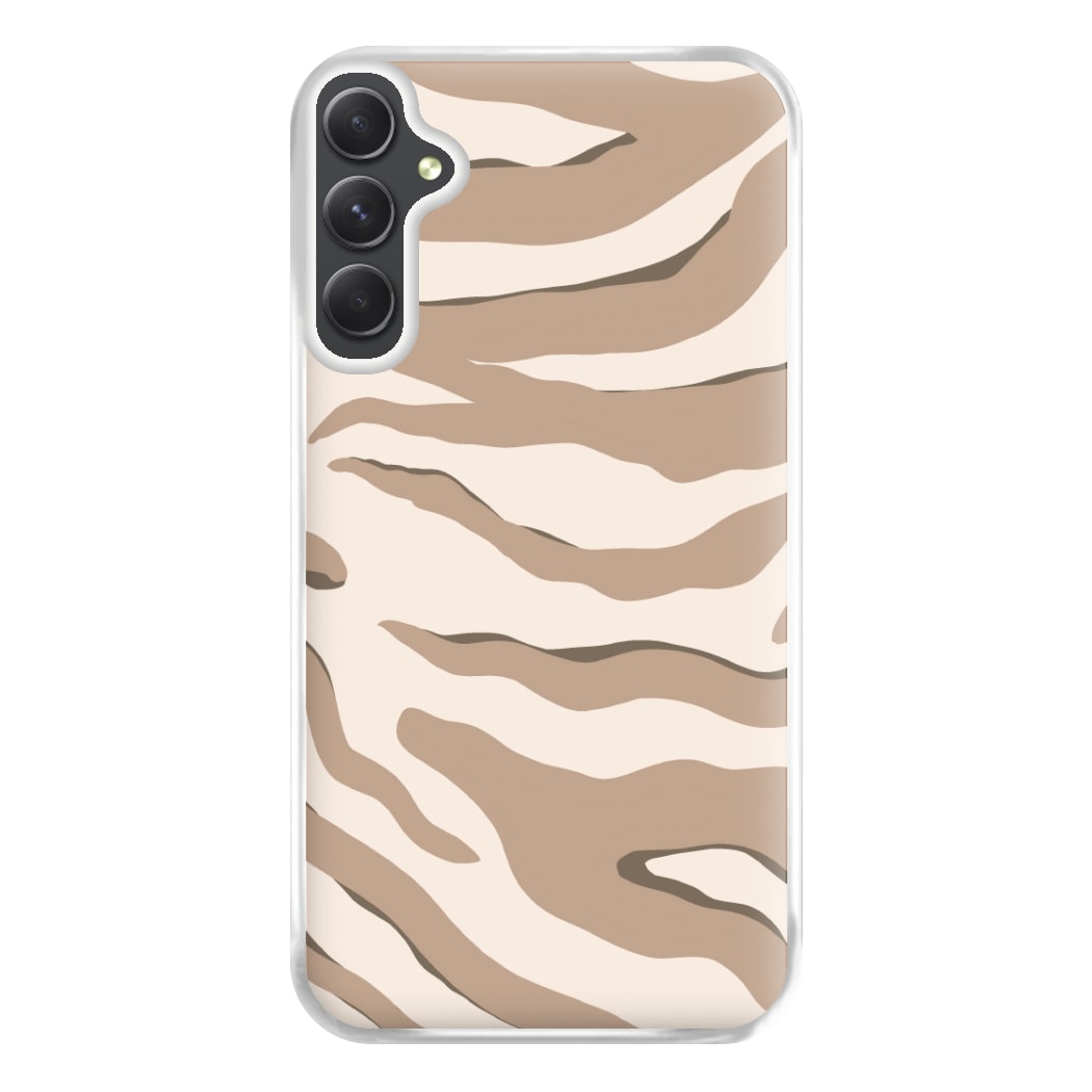 Neutral Tiger Print  Phone Case for Galaxy A34