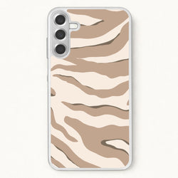 Neutral Tiger Print Phone Case for Galaxy A37