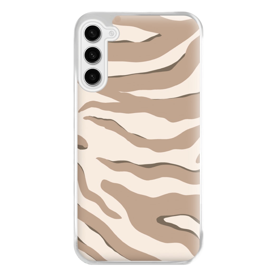 Neutral Tiger Print  Phone Case for Galaxy S23FE