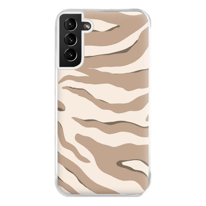 Neutral Tiger Print  Phone Case for Galaxy S21 Plus