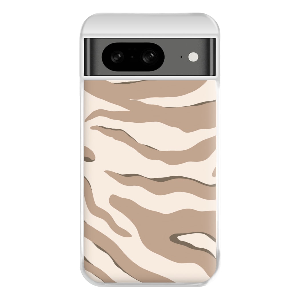 Neutral Tiger Print  Phone Case for Google Pixel 8