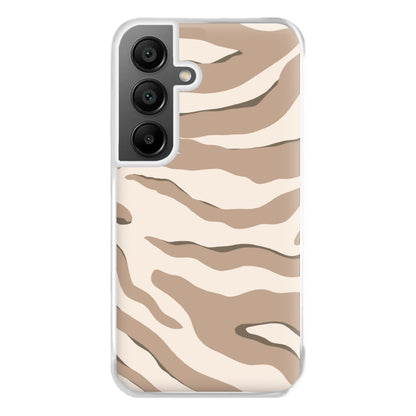 Neutral Tiger Print  Phone Case for Galaxy A55