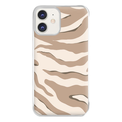 Neutral Tiger Print  Phone Case for iPhone 12 / 12 Pro