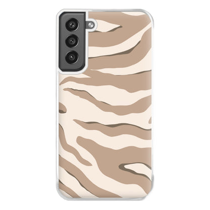 Neutral Tiger Print  Phone Case for Galaxy S21FE