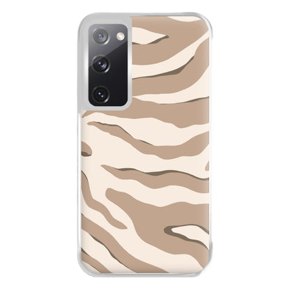 Neutral Tiger Print  Phone Case for Galaxy S20FE