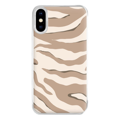 Neutral Tiger Print  Phone Case for iPhone XS Max