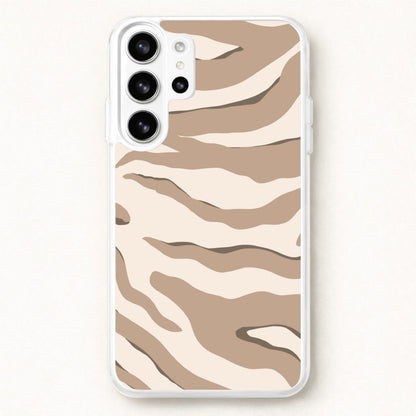 Neutral Tiger Print Phone Case for Galaxy S26 Ultra