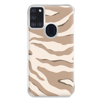 Neutral Tiger Print  Phone Case for Galaxy A21s