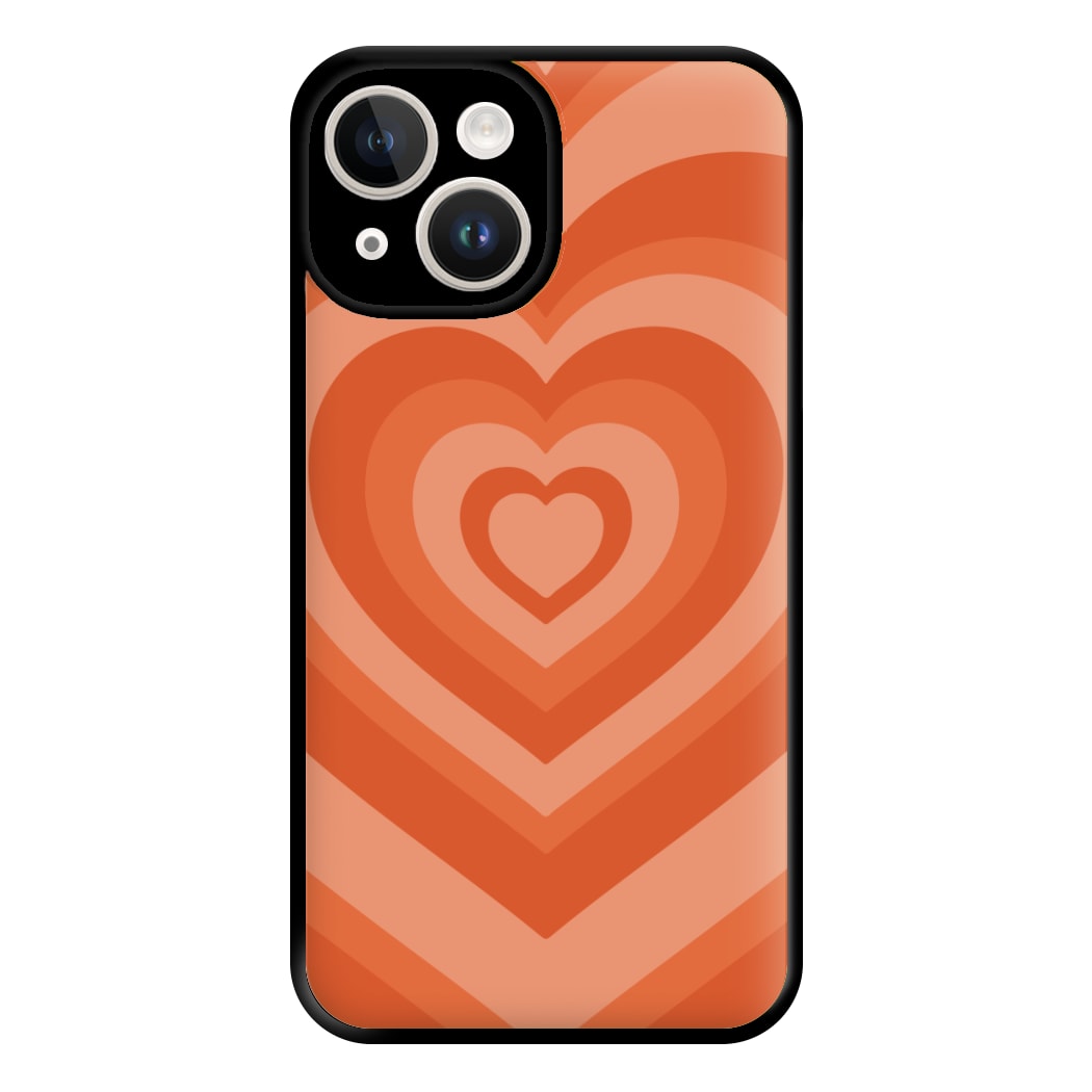 Orange - Colourful Hearts Phone Case