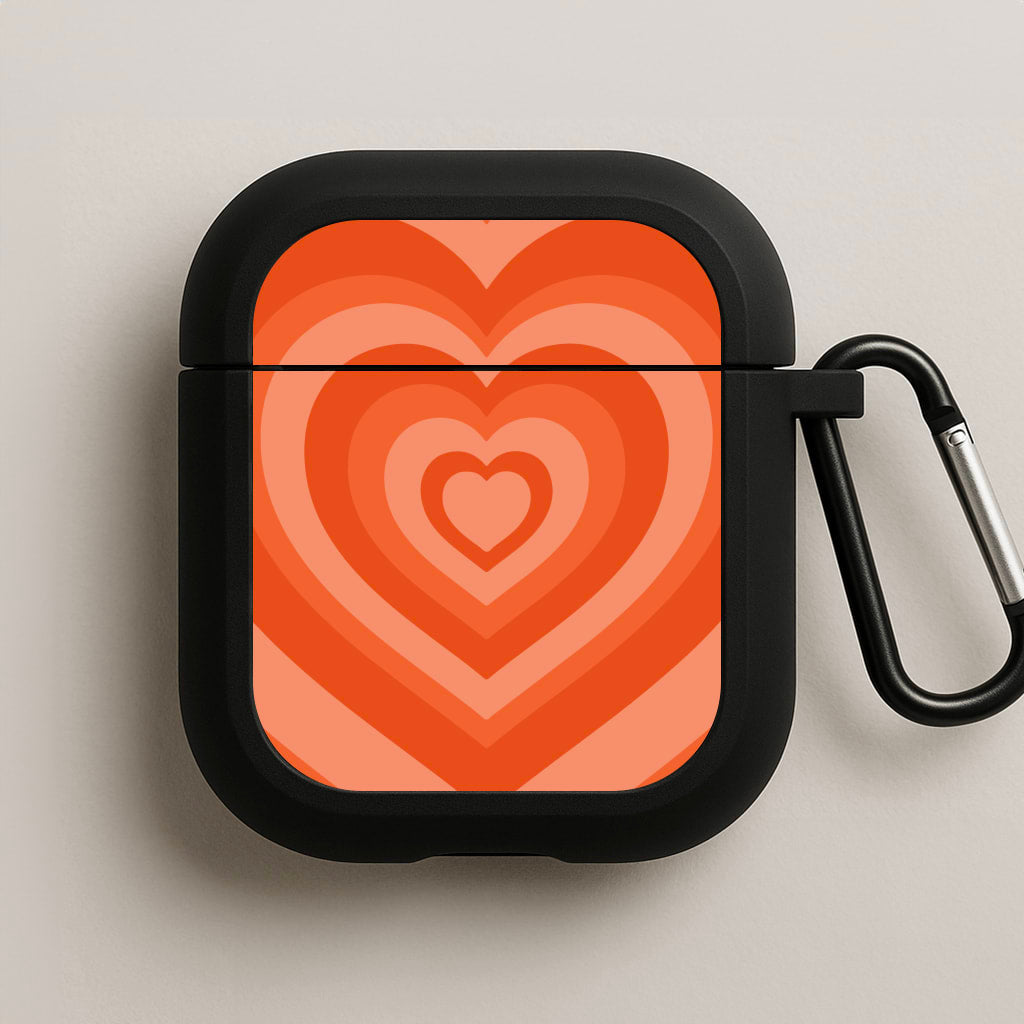 Orange - Colourful Hearts AirPods Case