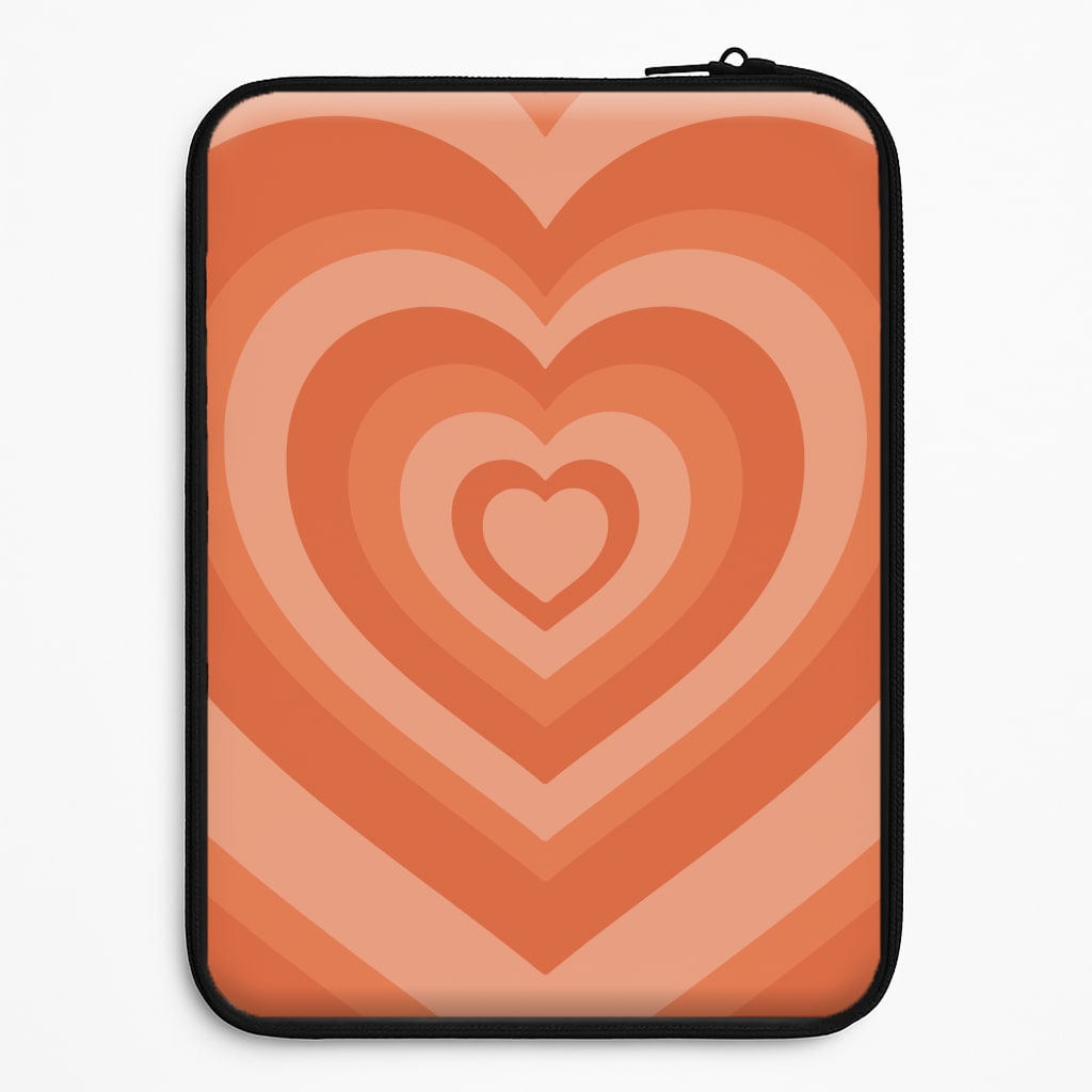 Orange - Colourful Hearts Laptop Sleeve