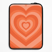 Orange - Colourful Hearts Laptop Sleeve 1