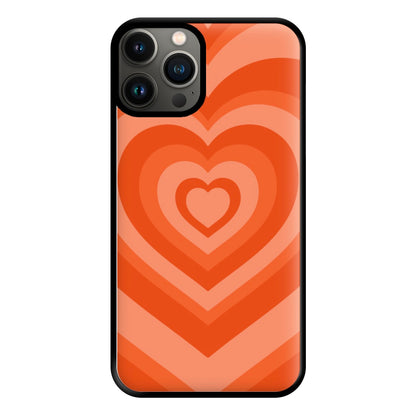 Orange - Colourful Hearts Phone Case for iPhone 11 Pro Max