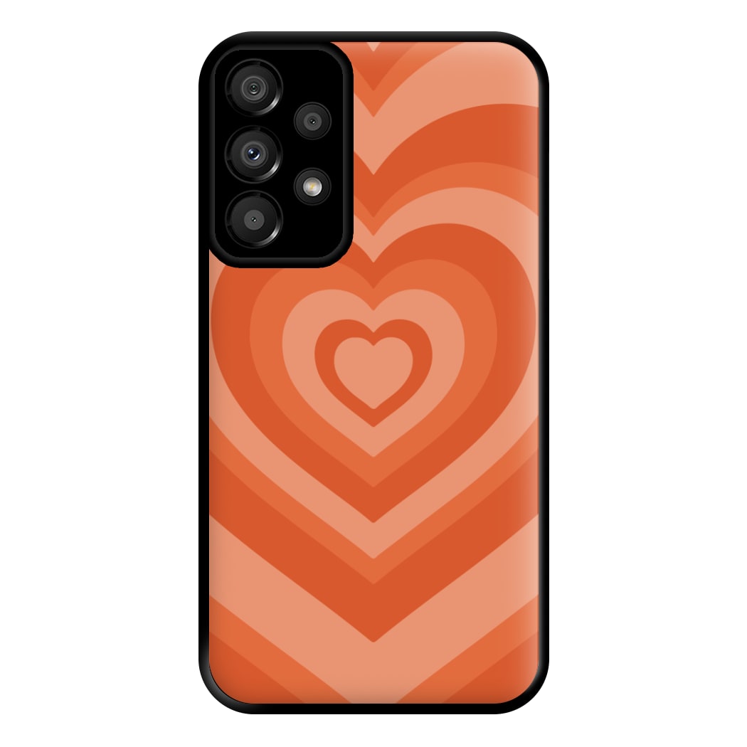 Orange - Colourful Hearts Phone Case for Galaxy A33