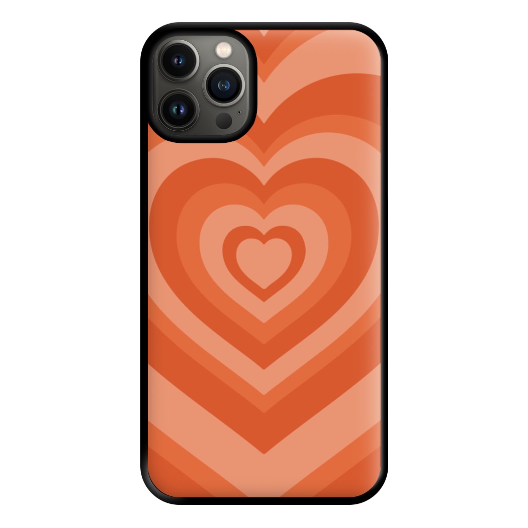 Orange - Colourful Hearts Phone Case for iPhone 13