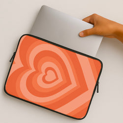 Orange - Colourful Hearts MacBook Case