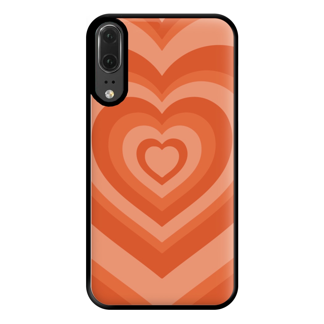 Orange - Colourful Hearts Phone Case for Huawei P20