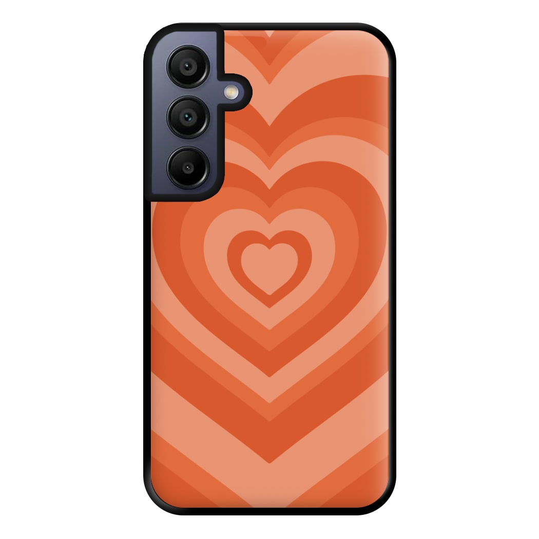 Orange - Colourful Hearts Phone Case for Galaxy A15