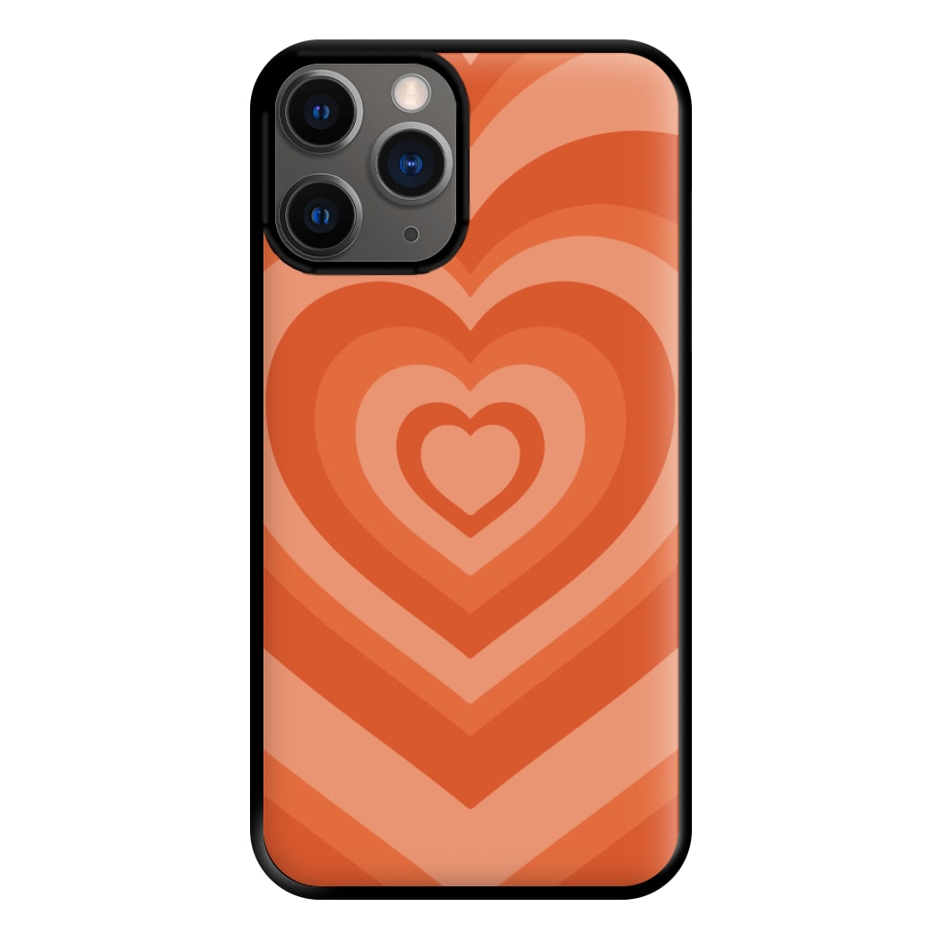 Orange - Colourful Hearts Phone Case for iPhone 12 Pro Max