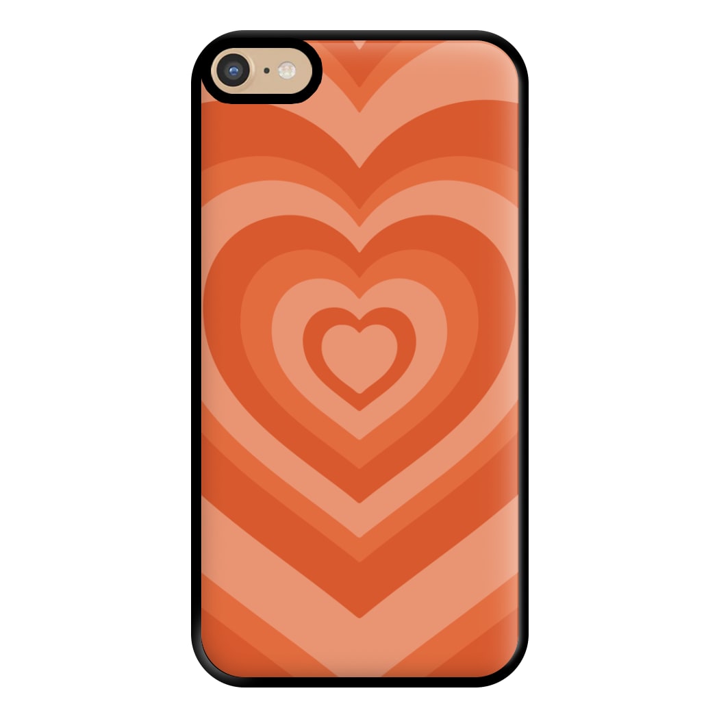 Orange - Colourful Hearts Phone Case for iPhone 6 Plus / 7 Plus / 8 Plus