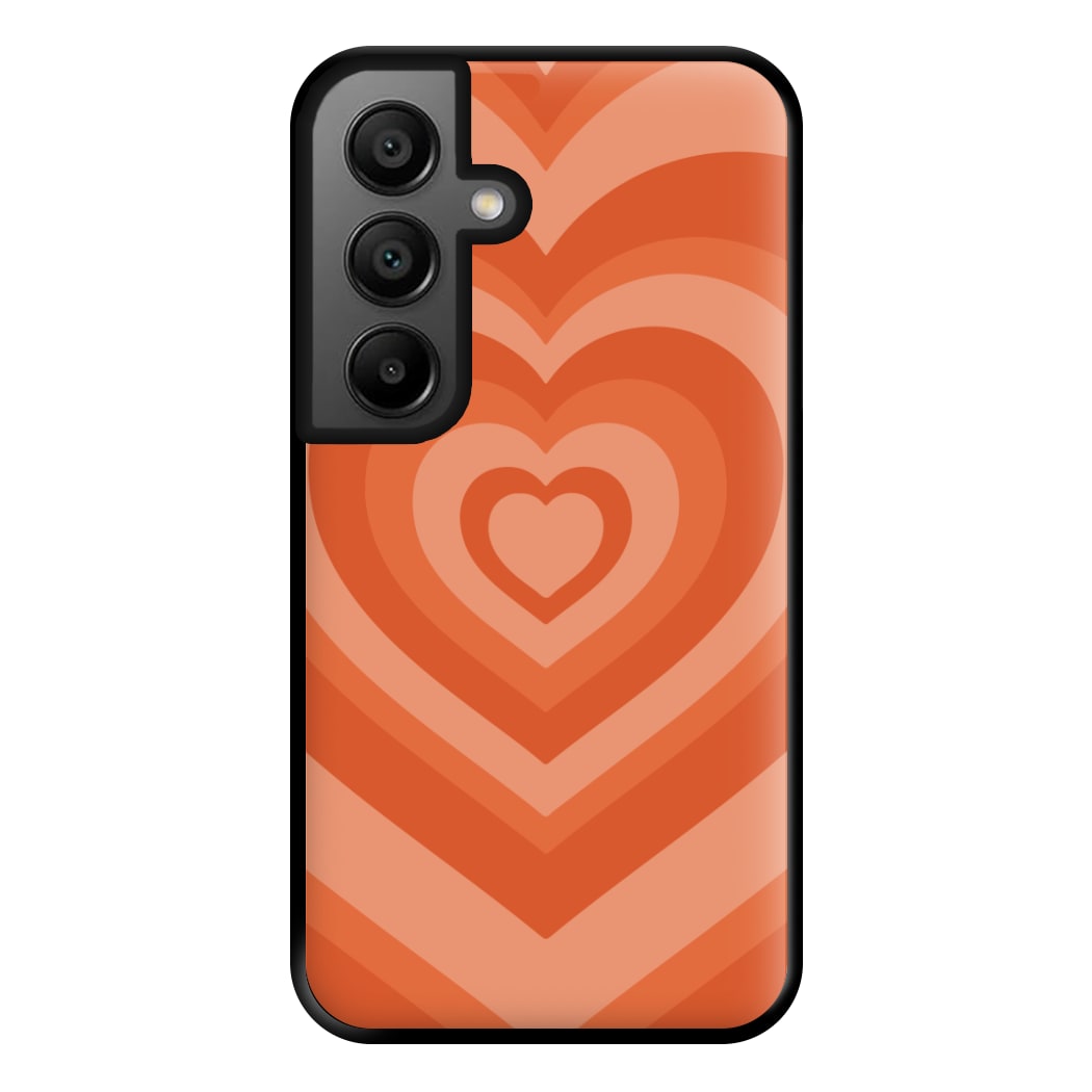 Orange - Colourful Hearts Phone Case for Google Pixel 8