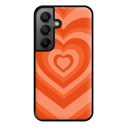 Orange - Colourful Hearts Phone Case for Google Pixel 8