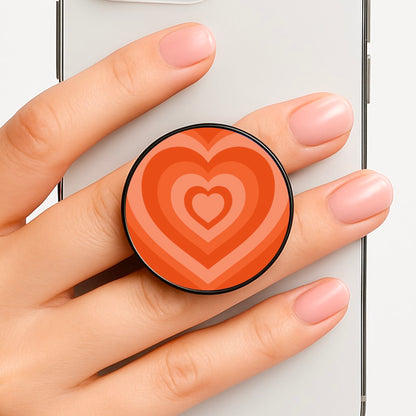 Orange - Colourful Hearts Phone Grip