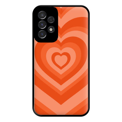 Orange - Colourful Hearts Phone Case for Galaxy A53