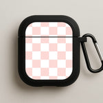Pink And White Checkers AirPods Case