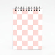 Pink And White Checkers Notebook 4