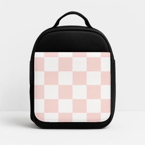 Pink And White Checkers Insulated Lunchbox