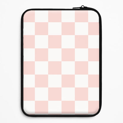 Pink And White Checkers Universal Laptop Sleeve