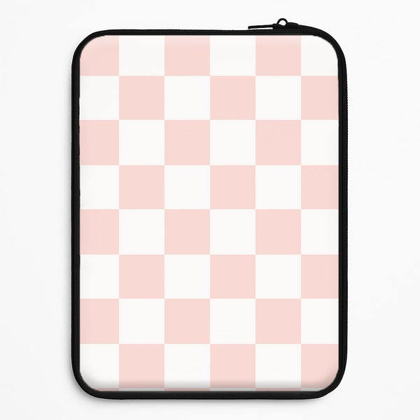 Pink And White Checkers Universal Laptop Sleeve