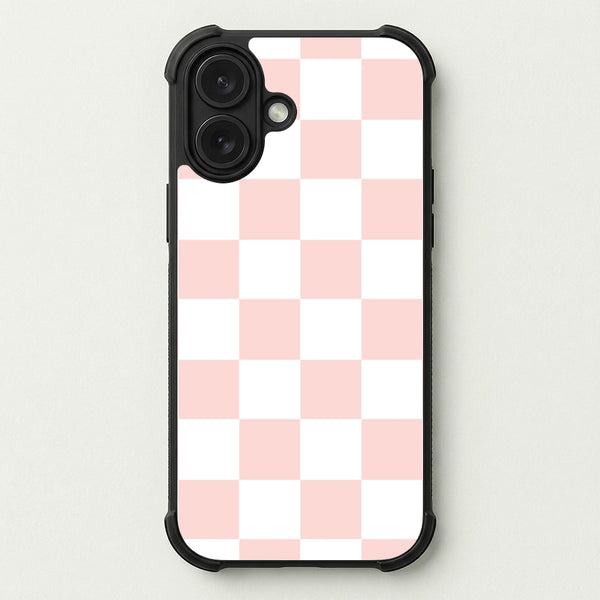 Pink And White Checkers Phone Case — Bumper case