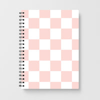 Pink And White Checkers Notebook