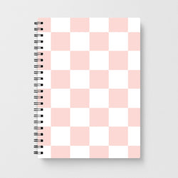 Pink And White Checkers Notebook