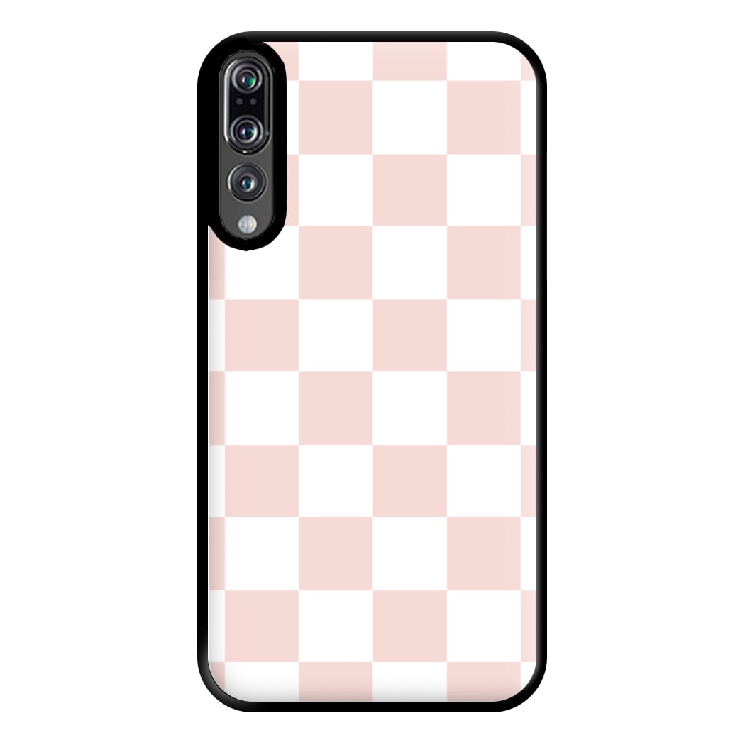 Pink And White Checkers Phone Case for Huawei P20 Pro