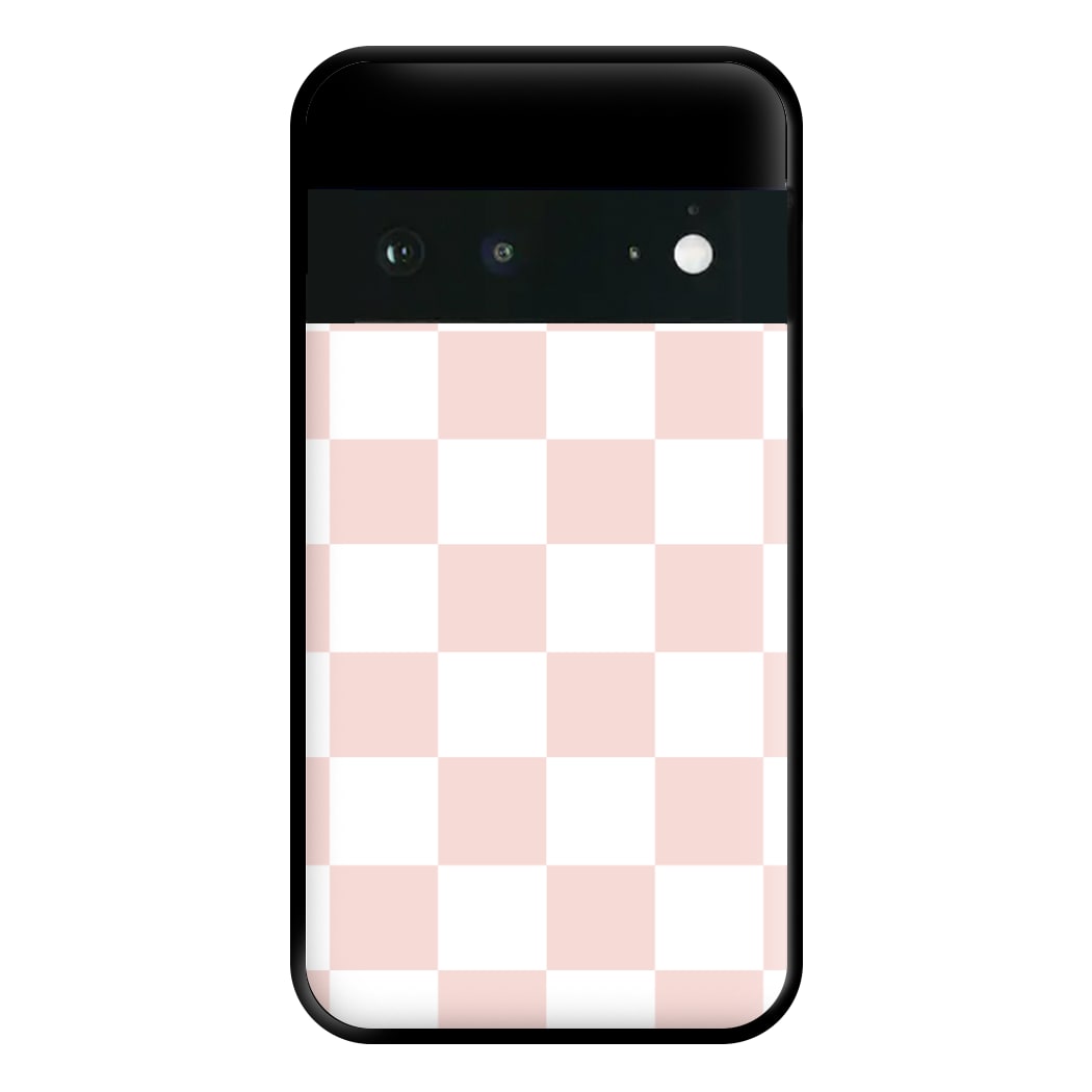 Pink And White Checkers Phone Case for Google Pixel 6a