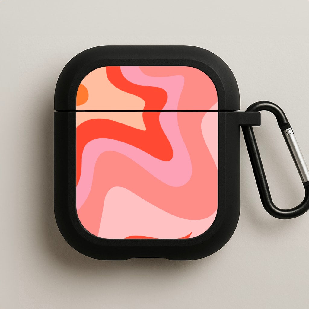 Abstract Pink And Purple AirPods Case