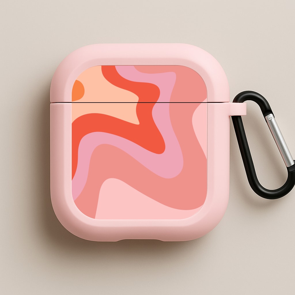 Abstract Pink And Purple Pink AirPods Case