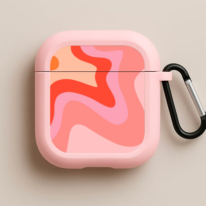 Abstract Pink And Purple Pink AirPods Case